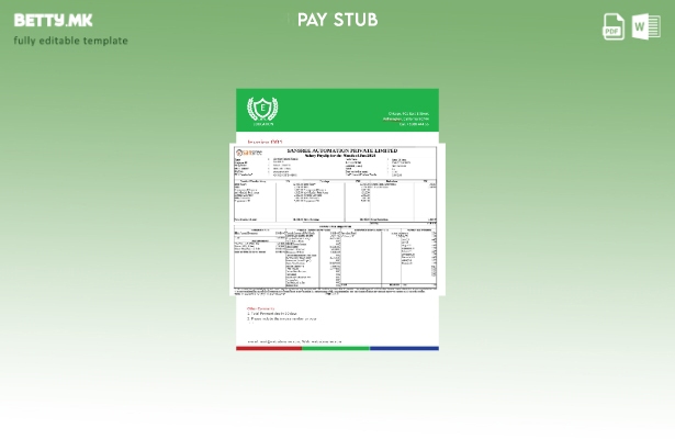 Модерен стил Sansree Automation шаблон за уплатница